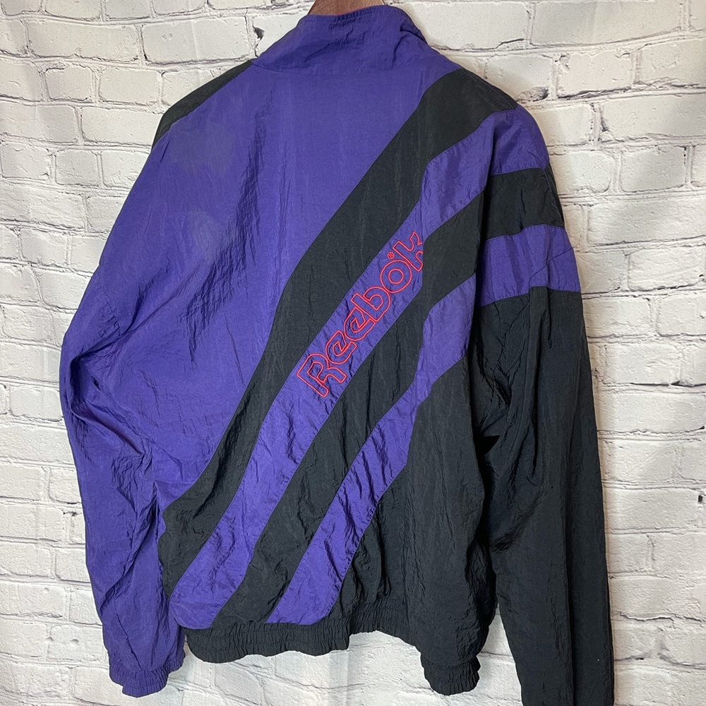 Vintage Reebok Windbreaker Jacket Nylon Retro 90s - Picture 2 of 2